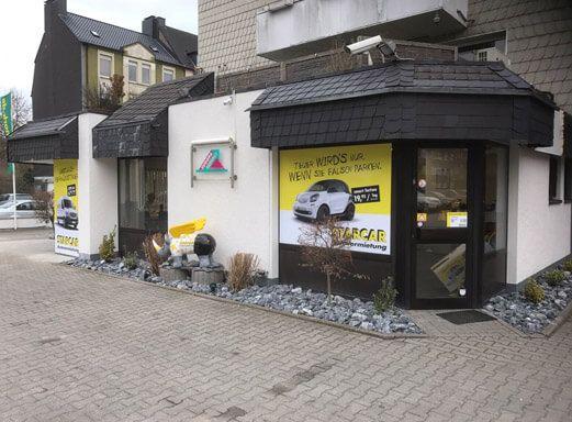 STARCAR Autovermietung Station Düsseldorf Außenansicht.