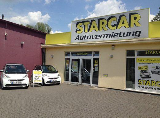 Starcar Autovermietung Station Essen Außenansicht.
