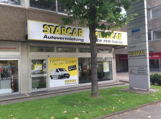 Starcar Autovermietung Station Frankfurt Eingang.