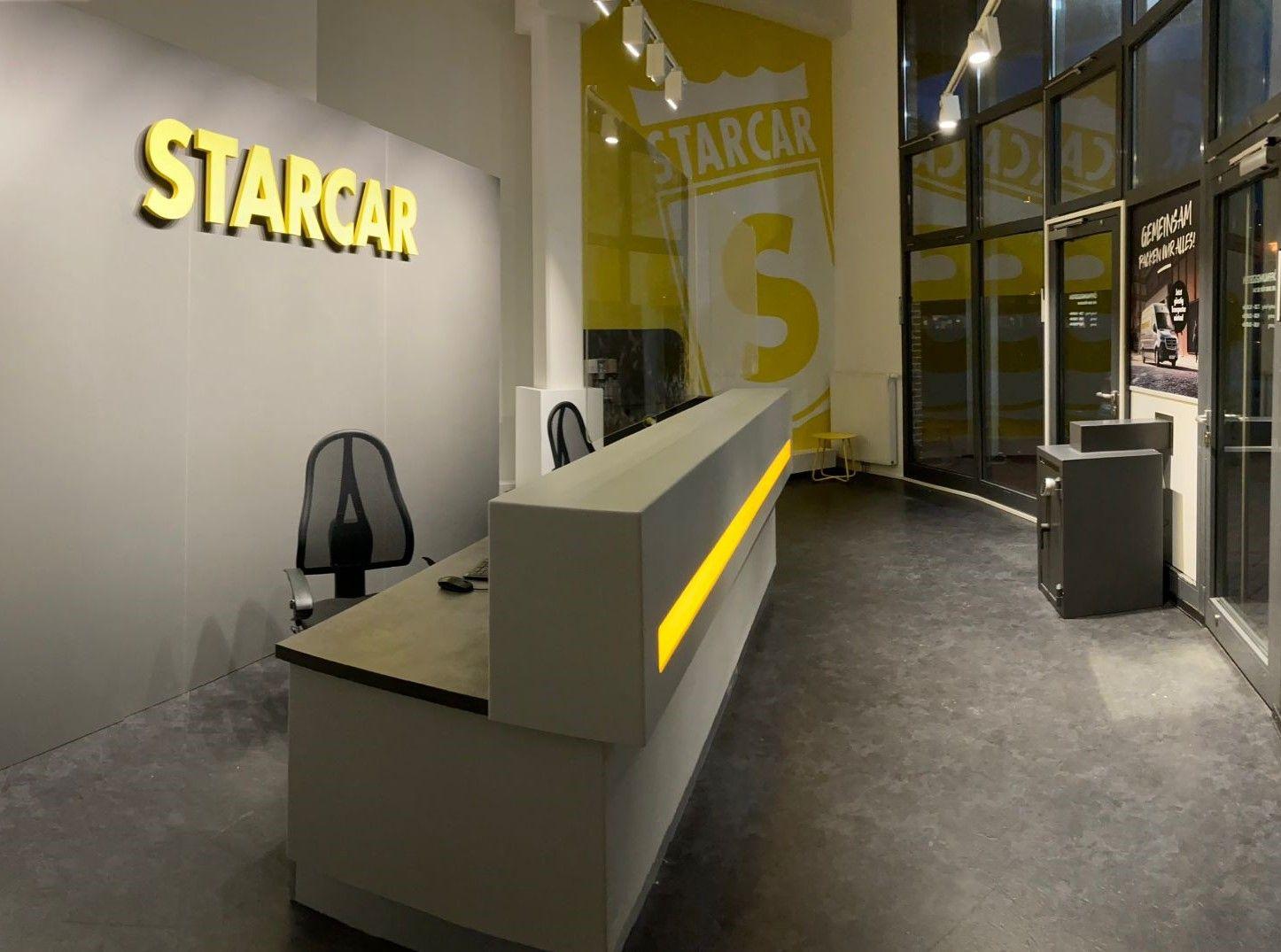 STARCAR Autovermietung Station Buchholz Innenansicht.