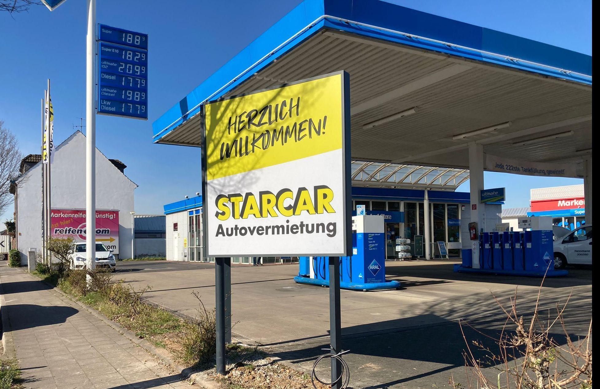 STARCAR Autovermietung Station Düsseldorf Reisholz Außenansicht.